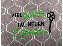 Stickdatei - Viel Glück im neuen zuhause